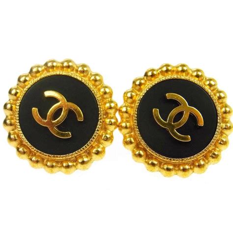 chanel vintage earrings gold|pre owned chanel jewellery.